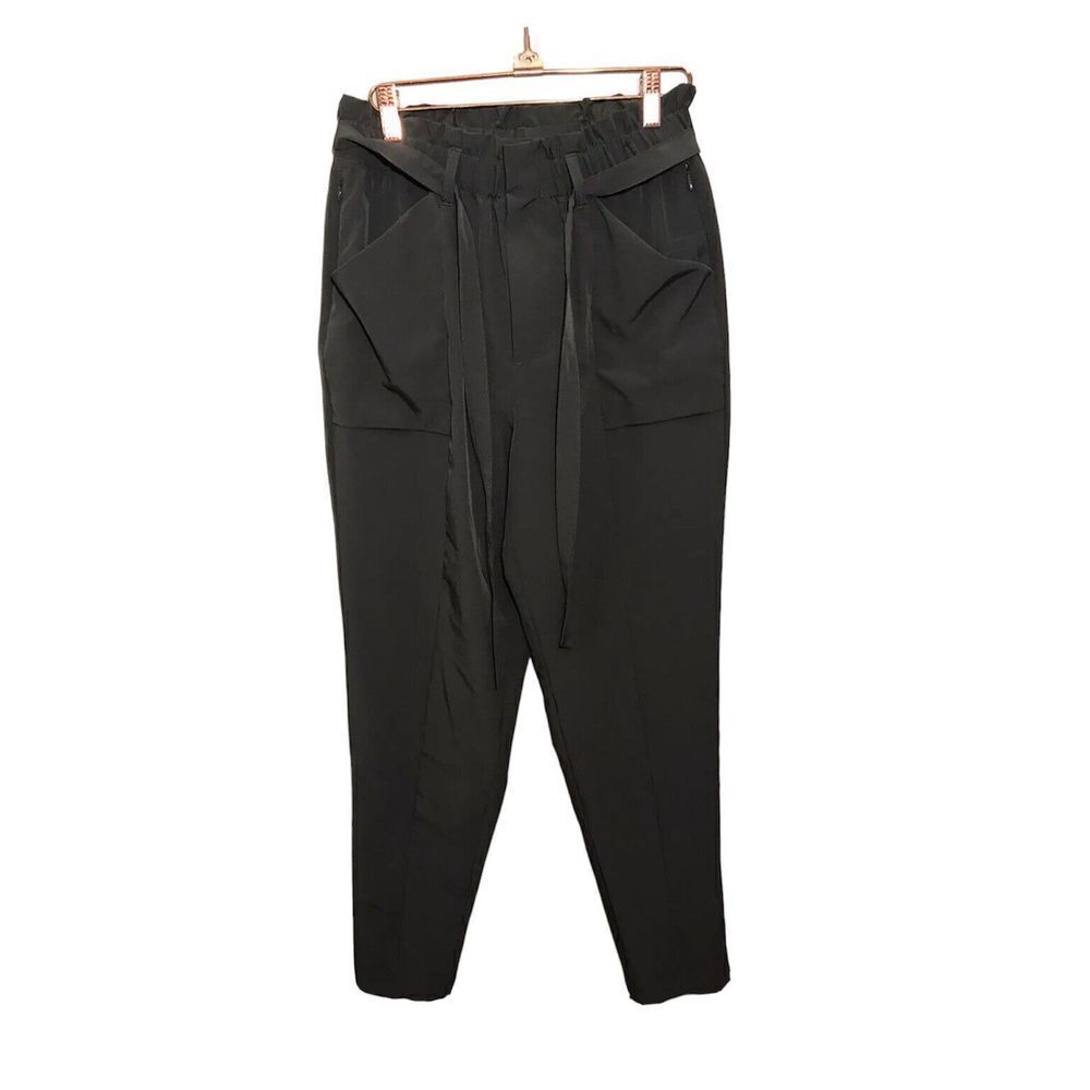 Modern Ambition Paperbag Pants Waist Tie Pockets‎ High Rise Technical Small Gray